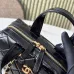 Chanel Quilted Leather Bowling Bag with Gold - Tone Hardware size:17×21×3cm #A53908
