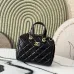 Chanel Quilted Leather Bowling Bag with Gold - Tone Hardware size:17×21×3cm #A53908