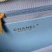 Chanel Women's Denim Handbag - Quilted Design, Blue Denim Fabric, Gold-Tone CC Logo &amp; Chain Strap, Stylish Top-Handle Bag for Luxury Fashion #A56745