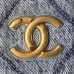 Chanel Women's Denim Handbag - Quilted Design, Blue Denim Fabric, Gold-Tone CC Logo &amp; Chain Strap, Stylish Top-Handle Bag for Luxury Fashion #A56745