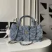 Chanel Women's Denim Handbag - Quilted Design, Blue Denim Fabric, Gold-Tone CC Logo &amp; Chain Strap, Stylish Top-Handle Bag for Luxury Fashion #A56745