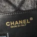 Chanel Women's Top Handle Bag - Gray Textured Fabric with Quilted Design, Gold-Tone CC Logo &amp; Chain Strap, Luxurious Handbag for Fashion-Forward Style #A56746