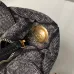 Chanel Women's Top Handle Bag - Gray Textured Fabric with Quilted Design, Gold-Tone CC Logo &amp; Chain Strap, Luxurious Handbag for Fashion-Forward Style #A56746
