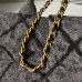 Chanel Women's Top Handle Bag - Gray Textured Fabric with Quilted Design, Gold-Tone CC Logo &amp; Chain Strap, Luxurious Handbag for Fashion-Forward Style #A56746