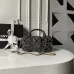 Chanel Women's Top Handle Bag - Gray Textured Fabric with Quilted Design, Gold-Tone CC Logo &amp; Chain Strap, Luxurious Handbag for Fashion-Forward Style #A56746