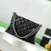 Chanel Black Quilted Leather Flap Bag With Silver Chain Strap #A50979