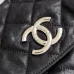 Chanel Black Quilted Leather Flap Bag With Silver Chain Strap #A50979