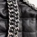 Chanel Black Quilted Leather Flap Bag With Silver Chain Strap #A50979