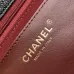 Maxi clutch bag, Grained shiny calfskin &amp; gold-tone metal, black #A49177