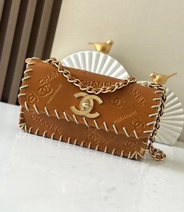 New CHANEL Vintage Resin Leather Chain Bag with Large Logo bag two size #A60918 New CHANEL Vintage Resin Leather Chain Bag with Large Logo bag two size #A60918