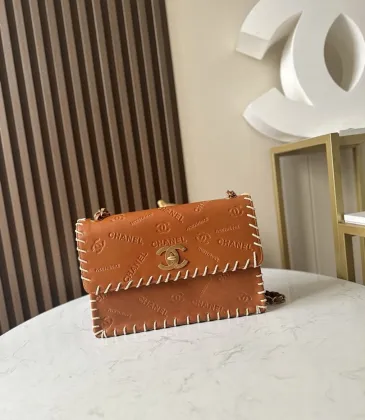 New CHANEL Vintage Resin Leather Chain Bag with Large Logo bag two size #A60919 New CHANEL Vintage Resin Leather Chain Bag with Large Logo bag two size #A60919