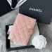 Chanel Quilted Caviar Leather Passport Holder In Blush Pink With Signature CC Turnlock #A50709