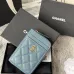 Chanel Classic Caviar Quilted Zip Card Holder Wallet  #A49136