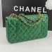 Chanel Classic Flap Bag In Light Blue Quilted Leather With Gold - Tone CC Hardware #A50708