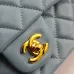 Chanel Classic Flap Bag In Light Blue Quilted Leather With Gold - Tone CC Hardware #A50708