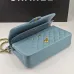 Chanel Classic Flap Bag In Light Blue Quilted Leather With Gold - Tone CC Hardware #A50708