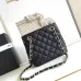 Chanel Black Quilted Caviar Leather Bag With Chain Strap For Timeless Luxury #A49782