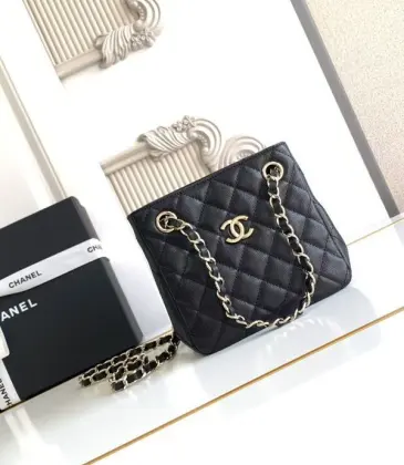 Chanel Black Quilted Caviar Leather Bag With Chain Strap For Timeless Luxury #A49782