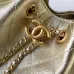 Chanel Gold Quilted Bucket Bags With Signature Hardware And Chain Details #A53501