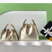 Chanel Gold Quilted Bucket Bags With Signature Hardware And Chain Details #A53501