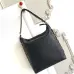 Elegant Black Quilted Leather Chanel Style Large Shoulder Tote Bag #A50939