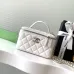 Luxury Quilted Leather Chanel Inspired Vanity Crossbody Handbags in Multiple Colors for Elegant Outfits #A50938