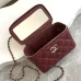 Luxury Quilted Leather Chanel Inspired Vanity Crossbody Handbags in Multiple Colors for Elegant Outfits #A50938
