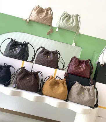 Chanel 26S Quilted Drawstring Bucket Bag, 17 x 22 x 8 cm #A63225