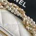 Chanel AS5898 Quilted Hobo Bag with Pearl Chain Strap Size 13-23.5-7.5 #A62897