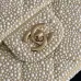 Chanel Black Beaded Classic Flap Bag With Chain Strap For Timeless Elegance #A50046
