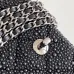 Chanel Black Beaded Classic Flap Bag With Chain Strap For Timeless Elegance #A50046