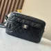 Chic Black Chanel Quilted Bag With Signature Logo Accent For Timeless Luxury #A49788