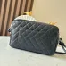 Chic Black Chanel Quilted Bag With Signature Logo Accent For Timeless Luxury #A49788