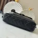 Chic Black Chanel Quilted Bag With Signature Logo Accent For Timeless Luxury #A49788