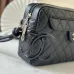 Chic Black Chanel Quilted Bag With Signature Logo Accent For Timeless Luxury #A49788