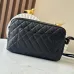 Chic Black Chanel Quilted Bag With Signature Logo Accent For Timeless Luxury #A49788