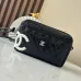 Chic Black Chanel Quilted Bag With Signature Logo Accent For Timeless Luxury #A49788