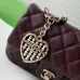 Chanel Mini Flap Bag Quilted Leather Heart Charm &amp CC Logo Timeless Elegance size:12×8×cm #A54206
