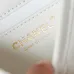 Chanel Mini Round Messenger Flap Bag White Caviar Antique Gold Hardware #A49213