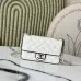 Chanel Mini flap bag, Lambskin &amp; gold-tone metal, white &amp; black  #A49398