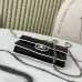 Chanel Mini flap bag, Lambskin &amp; gold-tone metal, white &amp; black  #A49398