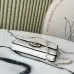 Chanel Mini flap bag, Lambskin &amp; gold-tone metal, white &amp; black  #A49398