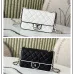 Chanel Mini flap bag, Lambskin &amp; gold-tone metal, white &amp; black  #A49398