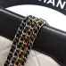 Chanel Women's Bucket Bag - Black &amp; White Quilted Leather, Gold-Tone CC Logo &amp; Two-Tone Chain Strap, Stylish Crossbody Bag for Luxury Fashion #A56750