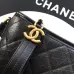 Chanel Women's Bucket Bag - Black &amp; White Quilted Leather, Gold-Tone CC Logo &amp; Two-Tone Chain Strap, Stylish Crossbody Bag for Luxury Fashion #A56750