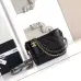 Chanel Women's Bucket Bag - Black &amp; White Quilted Leather, Gold-Tone CC Logo &amp; Two-Tone Chain Strap, Stylish Crossbody Bag for Luxury Fashion #A56750
