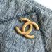 Chanel Women's Denim Shoulder Bag - Quilted Design, Gold-Tone CC Logo &amp; Chain Strap, Stylish Denim Flap Bag with Functional Pockets for Luxury Fashion #A56742