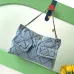 Chanel Women's Denim Shoulder Bag - Quilted Design, Gold-Tone CC Logo &amp; Chain Strap, Stylish Denim Flap Bag with Functional Pockets for Luxury Fashion #A56742