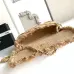 Chanel Women's Evening Bag - Beige Textured Fabric with Fringe Details, Gold-Tone CC Logo &amp; Chain Strap, Luxury Clutch for Elegant Occasions #A56743