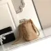 Chanel Women's Evening Bag - Beige Textured Fabric with Fringe Details, Gold-Tone CC Logo &amp; Chain Strap, Luxury Clutch for Elegant Occasions #A56743